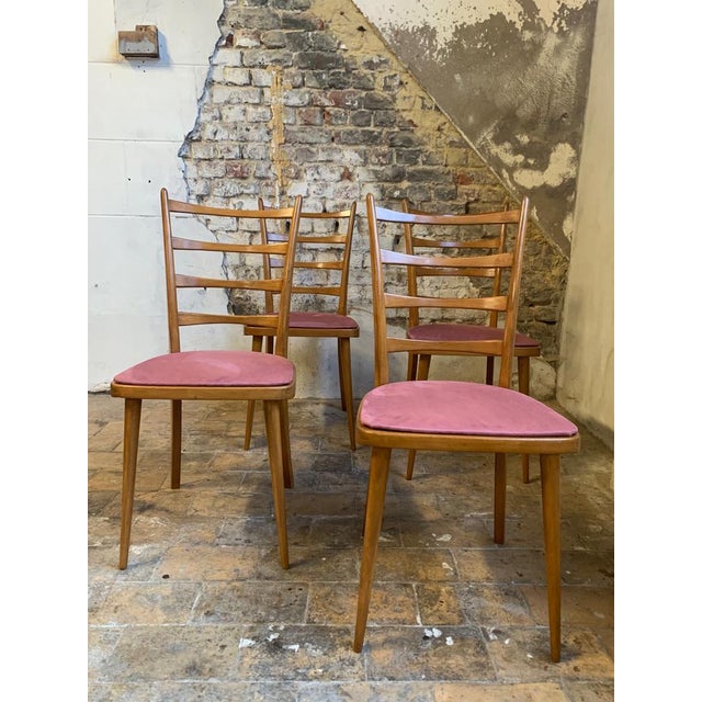 Wood Vintage Scandinavian Style Chairs, 1950s, Set of 4 For Sale - Image 7 of 18