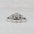 Vintage 0.14ct Transitional Cut Diamond Engagement Ring 18k White Gold Size 5 For Sale - Image 4 of 8