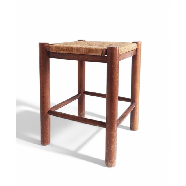 1950s Dordogne Stool in the style Charlotte Perriand for Robert Sentou, France, 1950s For Sale - Image 5 of 13