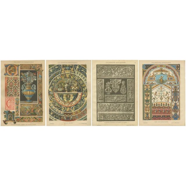 H. Dolmetsch, Renaissance Decorative Prints, 1887, Paper, Set of 4 For Sale - Image 9 of 10