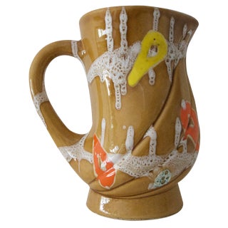 Vintage Ceramic Pitcher from Poët Laval Turban, 1960s For Sale