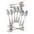 Antique Holmes & Edwards Silverplate Spoons,,Nassau/Fleur-De-Lis Pattern, Mono S Ornate 11 Pcs For Sale