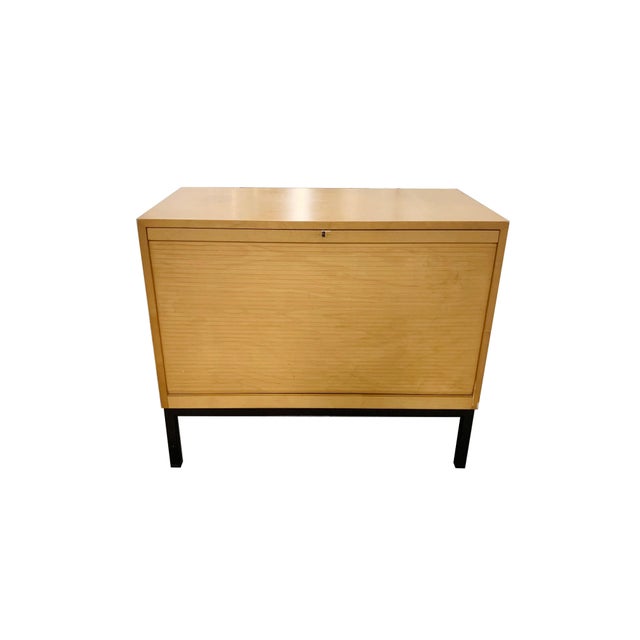 An interesting unusual Mid Century Vintage Cabinet w Sliding Drawers by ASKO of Finland. Designer is unknown. Very much in...
