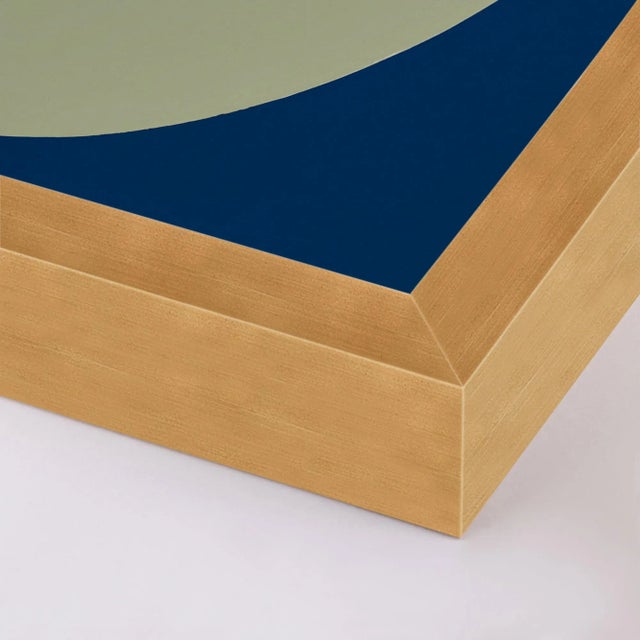 Not Yet Made - Made To Order Blue & Olive Forever Set of 4 by Stephanie Henderson in Gold Frame, Small Art Print For Sale - Image 5 of 6