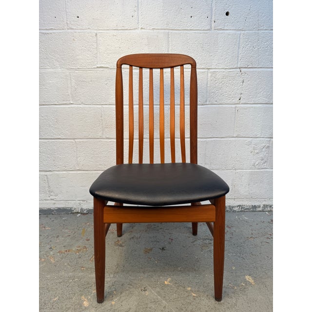 Set of Six Mid-Century Slatted Teak Dining Chairs by Benny Linden For Sale - Image 10 of 18