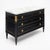 A refined French commode secrétaire in the Louis XVI style, finished in a lustrous ebonized French polish. The upper...