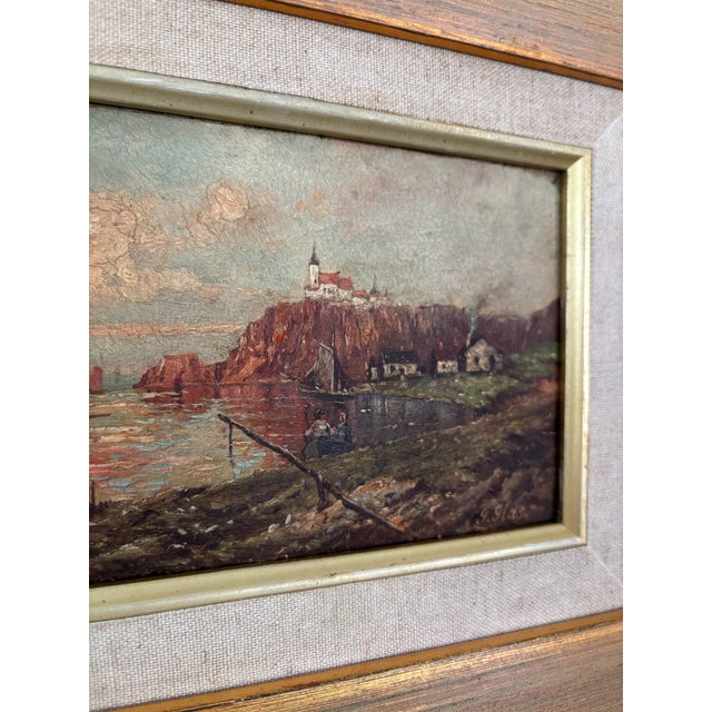 Early 20th Century Antique 20th Century European Coastal Seascape Oil Painting - Framed For Sale - Image 5 of 8