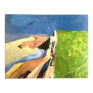 Richard Diebenkorn Abstract Expressionist Offset Lithograph Print Museum Poster " Seawall " 1957 For Sale