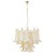 Italian Petal Suspension Lamp in Murano Glass Amber and White Color, 1990s For Sale - Image 12 of 12