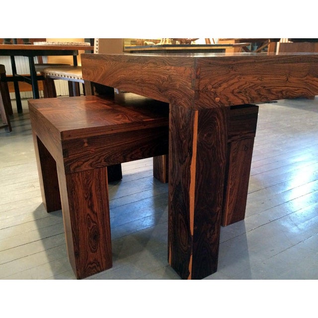 Mid 20th Century Two Rosewood Nesting Tables, Don Shoemaker For Sale - Image 10 of 11