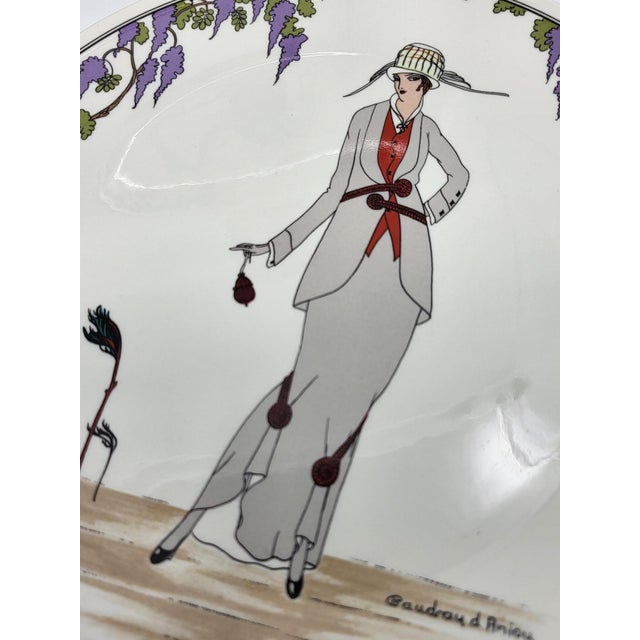 Porcelain Plates with Art Deco Decor from Villeroy & Boch, 1980s, Set of 4 For Sale - Image 9 of 11