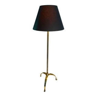 Neoclassical French Bronze Tripod Claw Feet Floor Lamp in the Style of Maison Jansen, Circa 1940 For Sale
