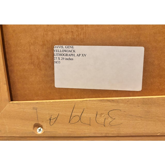 Yellow 1979 Gene Davis "Yellow Jack" Signed Artist Proof Lithograph For Sale - Image 8 of 12
