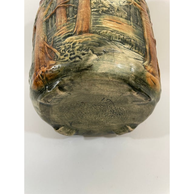1920s Antique Weller Art Pottery "Forest" Jardiniere Cachepot For Sale - Image 9 of 13