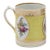 Antique Early 19th Century Georgian Chamberlains Worcester Yellow Ground Mug With Oval Panels of Flower Bouquets Circa 1800 For Sale