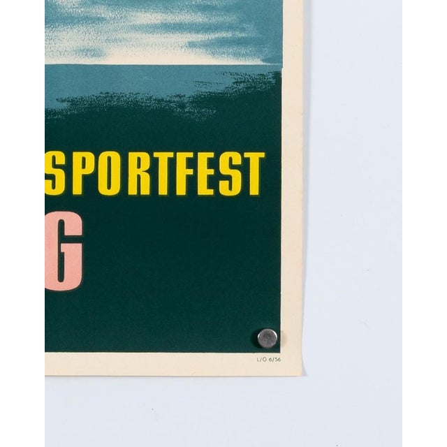 II Deutsches Turn und Sportfest Leipzig Sports Poster by Bredow, 1956 For Sale - Image 6 of 9