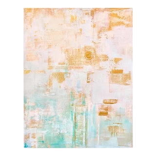 An Abstract Acrylic on Canvas Painting, "Moonsun" For Sale