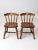 Brown Vintage Wood Pub Style Dining Chairs Pair For Sale - Image 8 of 13