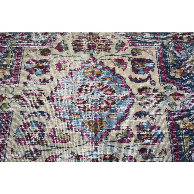 1960s Vintage Turkish Anatolian Professional Hand Knotted Wool Rug, 9'8x15'2 For Sale - Image 5 of 6