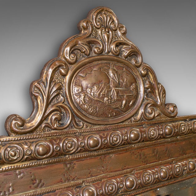 1910's Antique Hallway Valet Mirror For Sale - Image 4 of 9