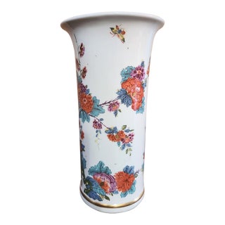 1970s Large Lenox Saxony Porcelain Vase Reproduction of a 1725 Meissen Vase For Sale