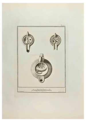 Filippo de Grado, Ancient Still Life 4, Etching, 18th Century