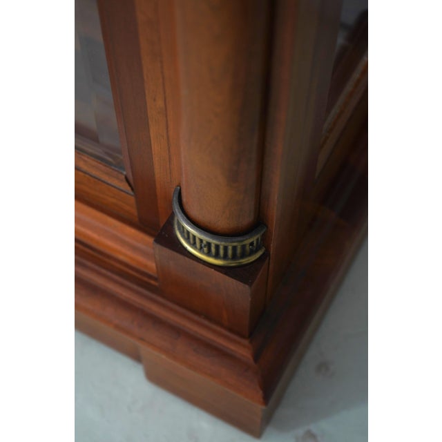 Ethan Allen Medallion Collection Cherry Curio Cabinet For Sale - Image 10 of 18