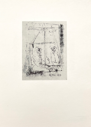 1947 Paul Klee Engraving 12 at the Window 1920 Reproduction