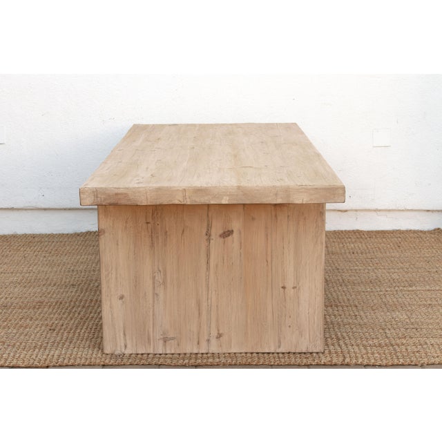 3" Thick Top Camargue Reclaimed Wood Pedestal Dining Table For Sale In Los Angeles - Image 6 of 18