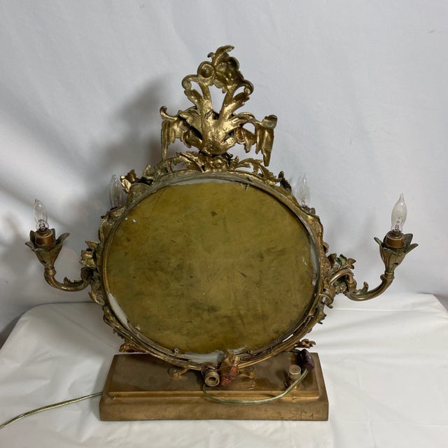 Bronze 1940s Gilt Bronze Candelabras - a Pair For Sale - Image 8 of 13