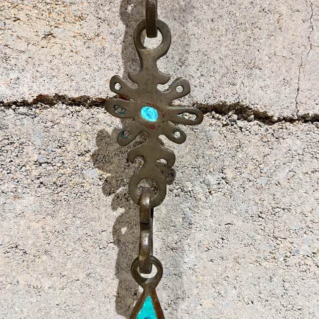 AMBIANIC presents 1958 Pepe Mendoza small Lamp Chain Malachite Brass Mexico Decorative Hanging Chain modernist design...