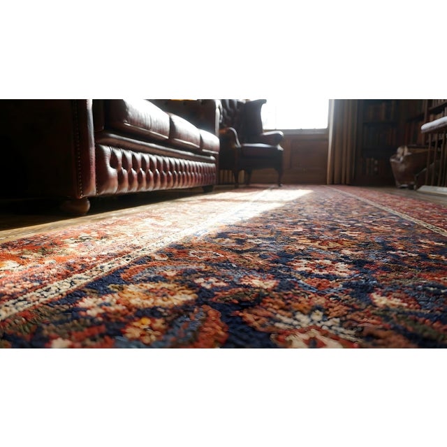 Incredible Red-Wine Background Color With Nice Medallion Design Antique Persian Rug For Sale - Image 11 of 12