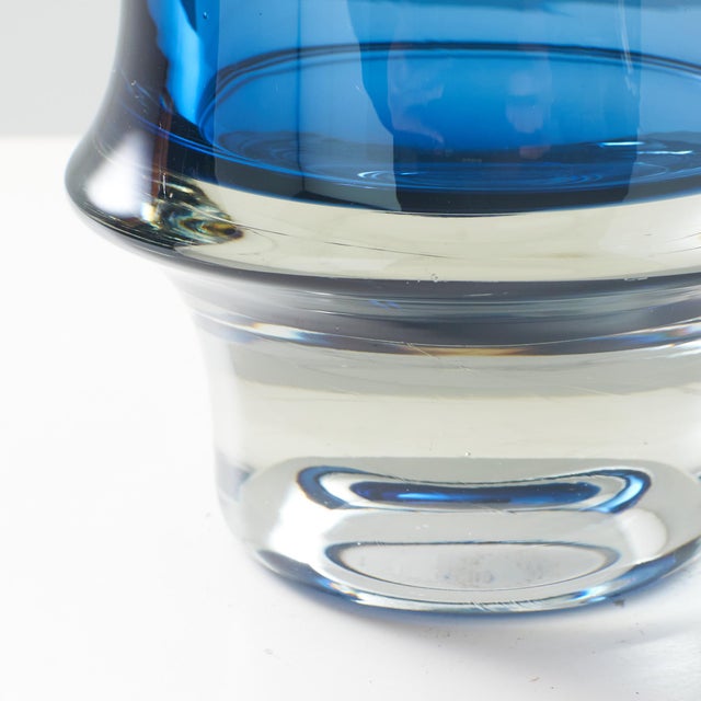 1960s Blue Glass Vase by Tapio Wirkkala for Iittala For Sale - Image 5 of 6