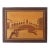 1970s Vintage Mid Century Sorrento Italy Inlay Picture Marquetry River Bridge Scene For Sale