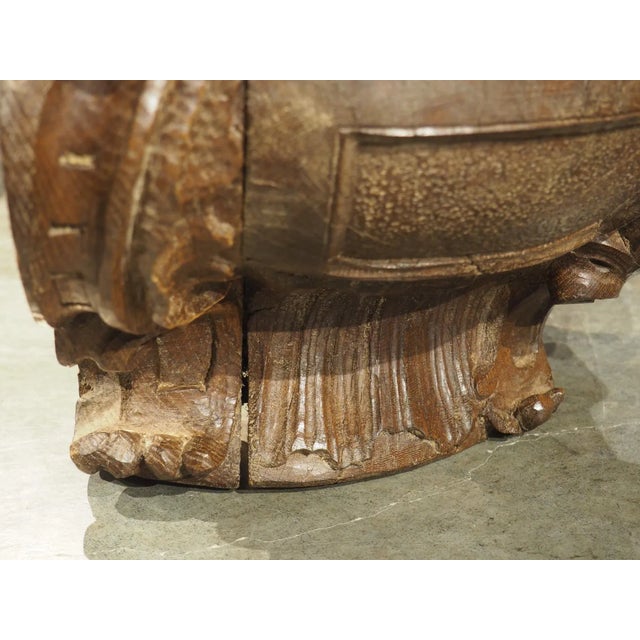 A Beautifully Carved Circa 1750 Oak Boiserie Element From France For Sale - Image 10 of 18