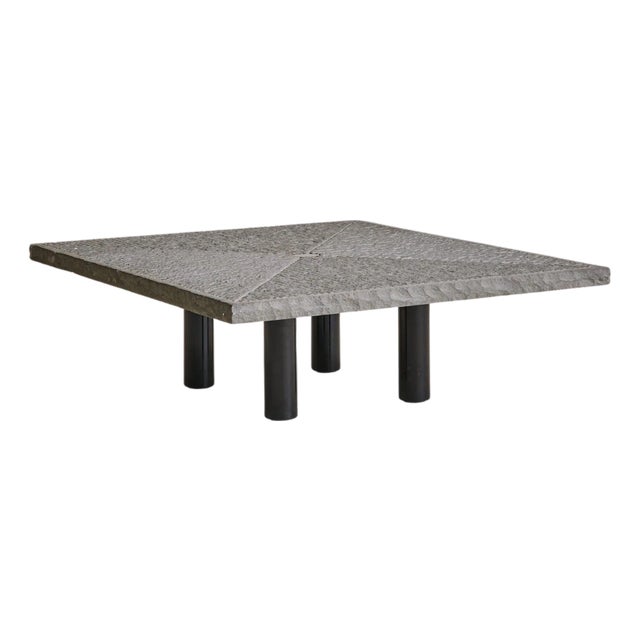 ‘Strada’ Stone Coffee Table Attributed to Giulio Lazzotti for Mageia, 1981 For Sale