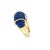 A mid-century 14k two-tone dome ring. The ring features a carved blue lapis lazuli, accented by 0.06-carats of single-cut...