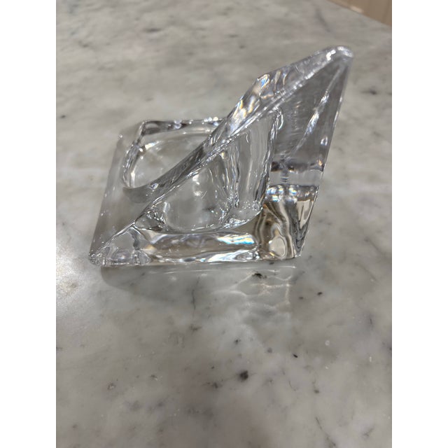 Vintage Crystal Wine Coaster Designed by Tord Kjellström, Sweden. Bar Cart Accent, Vintage Barware, Palm Beach Regency, Hollywood Regency For Sale In New Orleans - Image 6 of 7