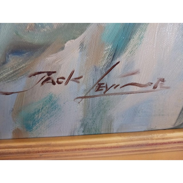 Framed Oil painting on canvas "Sleep" handpainted and signed lower right by Jack Levier (1920-2003) Purchased from a...