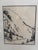Mid-Century Modern Mid Century Black and White Landscape Sketch Art. Signed Original. For Sale - Image 3 of 5