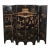 Chinese Lacquer Ebonized 6 Panel Screen Divider For Sale