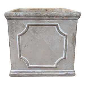 Classic Traditional Cumberland Square Paneled Concrete Planter Box