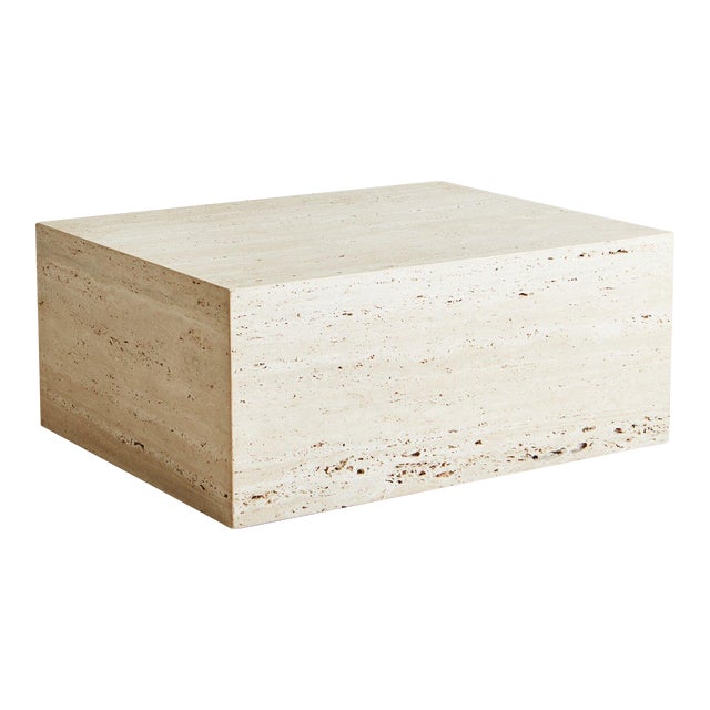 Large Travertine Cube Coffee Table, 1970s Chairish