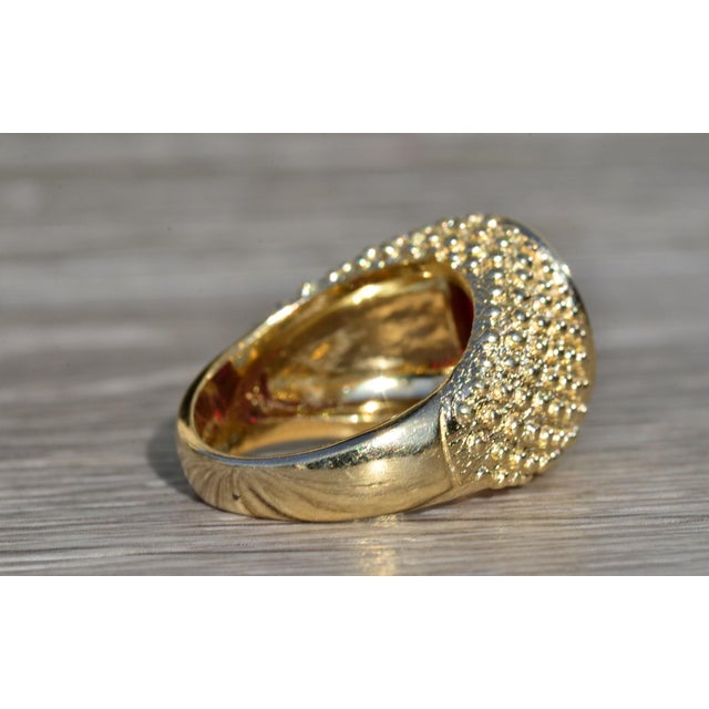 Metal The Vestavia Hills: Men's Yellow Gold Cocktail Ring Bezel set with Laboratory Grown Ruby For Sale - Image 7 of 11
