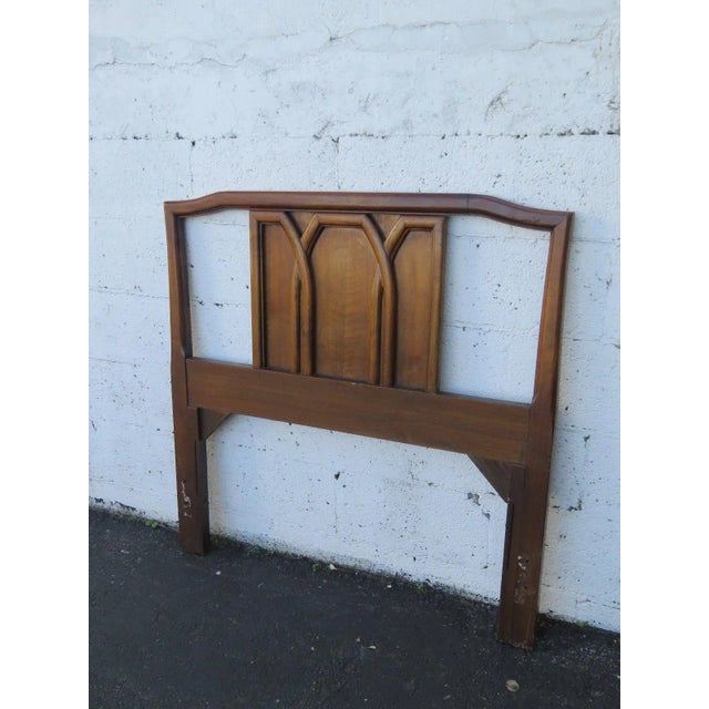 Wood Mid Century Modern Twin Size Headboard For Sale - Image 7 of 9