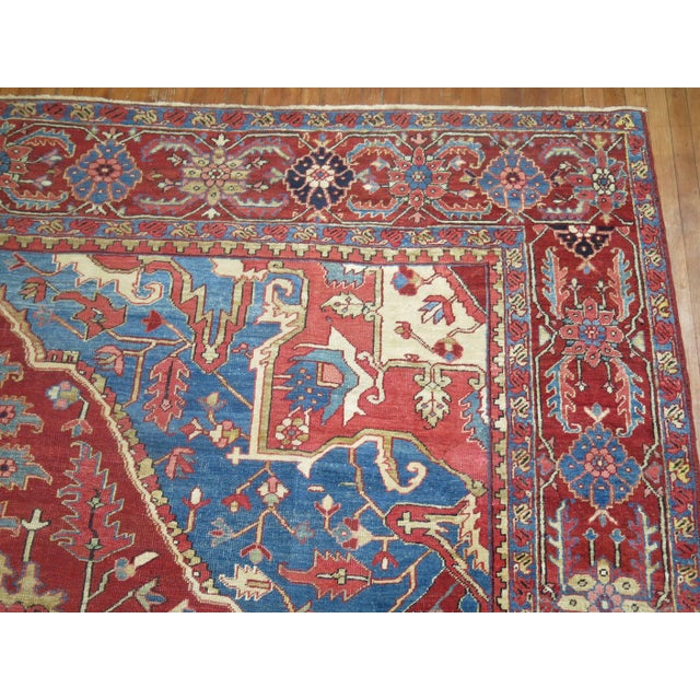 Oversize Antique Persian Heriz Carpet For Sale - Image 13 of 18