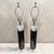 This is a stunning pair of 1980s postmodern deco style table lamps, consisting of stacked geometric lucite shapes, high...