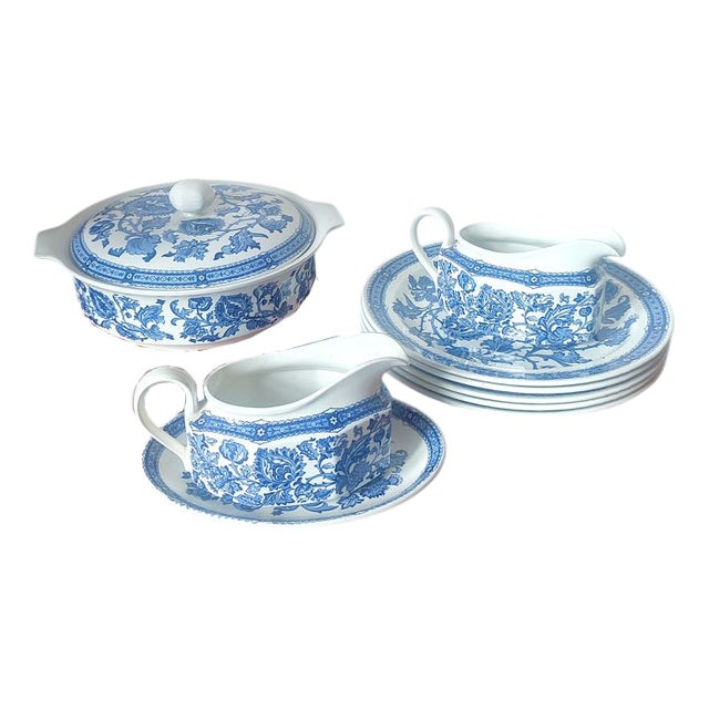 Vintage Dinner Set from Ridgway Jacobean, 1960s, Set of 8 For Sale