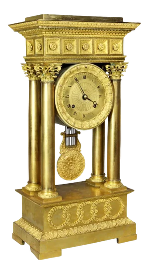 French Empire Bronze Mantle Clock