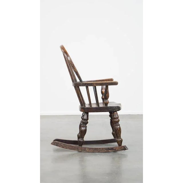 English Windsor Children's Rocking Chair, Early 19th Century For Sale - Image 3 of 12